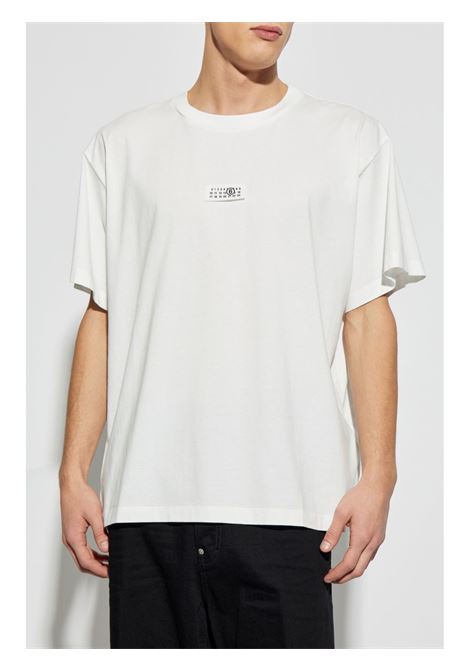 t-shirt con toppa uomo bianca MM6 MAISON MARGIELA | SH0GC0033 S24312101